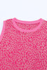 Leopard Print Round Neck Tank Top