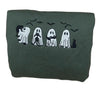 Cute Ghosts & Black Cats Embroidered Sweatshirt – Spooky Season Halloween Crewneck for Cat Lovers by Dog Mom Hat