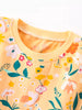 Children's Floral Print Ruffle Trim T-Shirt and Shorts Set by Simply Love