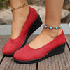 Wedge Heel Slip-On Loafers by FitiqueFit