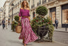 Women's Off-Shoulder Top & Slit Maxi Skirt Set by FitiqueFit