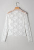 Apricot Pink Mock Neck Floral Lace Mesh Long Sleeve Top by Wild and Free Boutique