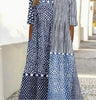 Women's Plus-Size Patchwork Maxi Dress – Relaxed Fit Casual Skirt by FitiqueFit