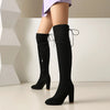 Plus-Size Over The Knee Long Boots for Women – Chunky Heel Nightclub Platform by FitiqueFit