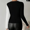 Women's Elegant V-Neck Cross Front Sweater by FitiqueFit