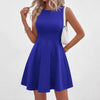 Off-the-Shoulder Sleeveless Fitted Waist Short Dress – A-Line Ruffle Hem by FitiqueFit