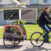 Dog Bike Trailer, Pet Cart Bicycle Carrier with 20" Air Tires, Quick-Release Wheels, Reflectors, Flag by Furr Baby Gifts