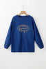 Black Football Graphic Game Day Embroidered Corded Sweatshirt by Wild and Free Boutique