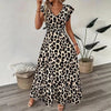 Women's V-Neck Floral Print A-Line Midi Dress – High Waist Sleeveless by FitiqueFit
