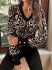 Leopard Print V-Neck Long Sleeve T-Shirt by Simply Love