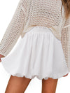 Frill Smocked Mini Skirt