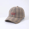 Women's Striped Checkered Embroidered Baseball Cap – 4 Colors by FitiqueFit