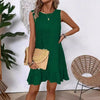 Women's Ruffle Lace-Up Mini Dress – Short Sleeve Loose Beach Dress by FitiqueFit