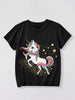 Children's Unicorn Graphic Short Sleeve T-Shirt by Simply Love
