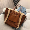 Shopping Lamb Fur Plush Shoulder Armpit Bag