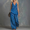 Women’s Leopard Print Sleeveless Top and Chiffon Pants Set by FitiqueFit