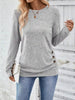 Casual Decor Button Long Sleeve T-Shirt by Simply Love