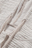 Apricot Solid Textured Drawstring Henley Hoodie