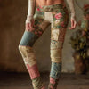 Womens Halloween Face Digital-Print Yoga Base Layer by My Store
