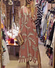 V-neck Floral Print Slit Three-quarter Sleeve Casual Sexy Dress