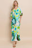 Floral Printed Slit Maxi Dress For Women – Summer Floral Maxi Dress, Elegant Slit Maxi Dress, Feminine Floral Dress, Romantic Floral Dress, Chic Summer Maxi Dress, Vibrant Slit Dress, Sophisticated Floral Dress by Stevvex