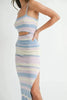 Multi Color Striped Front Cutout Knit Midi Dress For Women – Vibrant Striped Bodycon Dress, Cutout Knit Dress, Stylish Summer Midi Dress, Trendy Statement Dress by Stevvex
