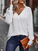 V-Neck Long Sleeve T-Shirt by Simply Love
