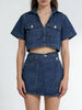 Short Sleeve Cropped Top and Skort Denim Set by Wild and Free Boutique