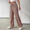 Checkerboard High-Waisted Wide-Leg Pants | 4 Colors S–XL by FitiqueFit