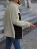 Unique Autumn Leopard Color Block Zip-Up Jacket Trendy Lightweight Jacket with Pockets Charming Winter Jacket by Stevvex