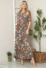 Floral Round Neck Short Sleeve Maxi Tee Dress – Casual and Comfortable Floral Maxi Dress with Relaxed Fit and Short Sleeves by Stevvex