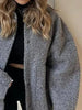 Autumn Casual Full Size Drop Shoulder Snap Down Jacket with Buttoned Front and Pockets by Stevvex