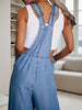 Women’s wide leg denim overalls by FitiqueFit