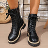 Women’s Solid Color Low Heel Mid Boots — Stylish Everyday Mid Boots by FitiqueFit