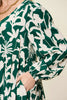 Double Take Full Size Printed Ruffle Hem Dress with Pocket Stylish & Functional Women Dress by Stevvex