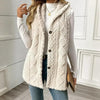 Women's Textured Sleeveless Hooded Vest by FitiqueFit