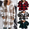 Plaid Hooded Zip-Up Oversized Jacket — Women’s Winter Commute Coat by FitiqueFit