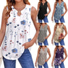 Womens Stylish Casual Floral Sleeveless T-shirt by My Store