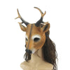 Sika Deer Mask Halloween Deer Mask Carnival Party Pu Animals Mask by My Store
