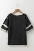 Contrast Round Neck Half Sleeve T-Shirt by Simply Love
