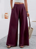 Women's High-Waist Wide-Leg Trousers with Pockets – Full Length by FitiqueFit