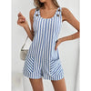 Women's Sleeveless Linen Blend Romper Shorts – Loose Fit Jumpsuit by FitiqueFit