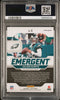 Graded 2020 Panini Prizm Jalen Hurts #12 Emergent Green Prizm Rookie RC Football Card PSA 10 Gem Mint