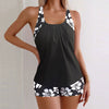 Women’s Loose Halter Two-Piece Swimsuit Floral Set by FitiqueFit