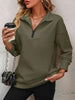 Women's Zipper Turtleneck Pullover Sweatshirt – Loose Long Sleeve by FitiqueFit