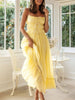 Vintage Ruffled Hem Midi Dress With Tied And Ruched Detail Elegant Feminine Girls Dress by Stevvex
