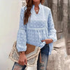 Women’s Long‑Sleeve V‑Neck Business Casual Blouse by FitiqueFit