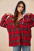 BiBi Brushed Plaid Hooded Jacket by FitiqueFit