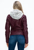 Women Warm Sleek Dual-Zipper Layered Jacket with Cozy Fuzzy Hood Urban Chic & Comfortable Jacket by Stevvex