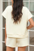 Apricot USA Star Patched Graphic Textured Short Set by Wild and Free Boutique